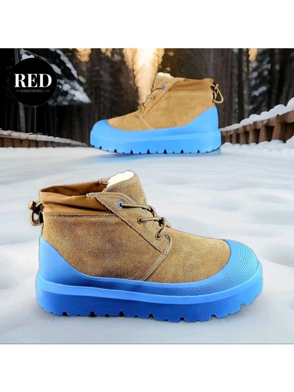 UGG NEUMEL WEATHER HYBRID WP SUEDE WOOL ANKLE BOOTS - MEN'S SIZE 11